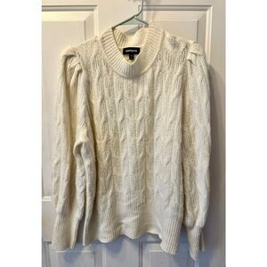 Express Cream Collared Sweater